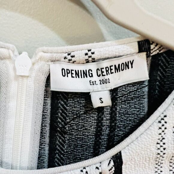 Opening ceremony Womens White Striped Lotus Flutter midi dress size small s - Picture 8 of 12